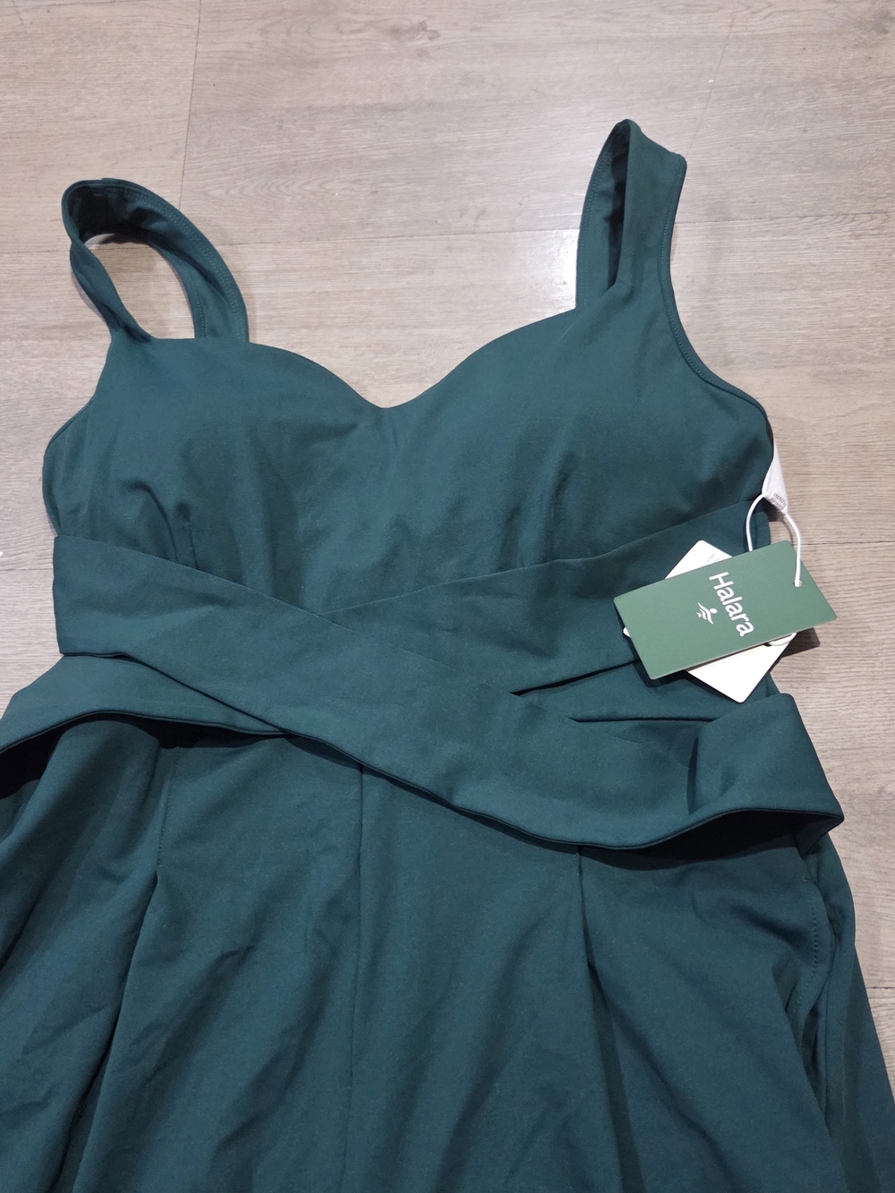 HALARA Sleeveless Wide-Leg Jumpsuit in Teal Green - Picture 5 of 7